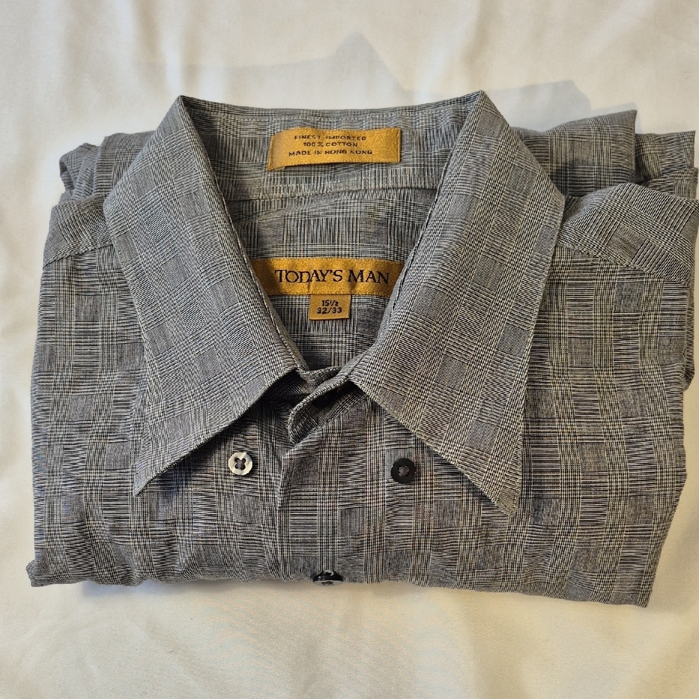 Today's Man Long Sleeve Dress Shirt with Classic Collar - Picture 11 of 11